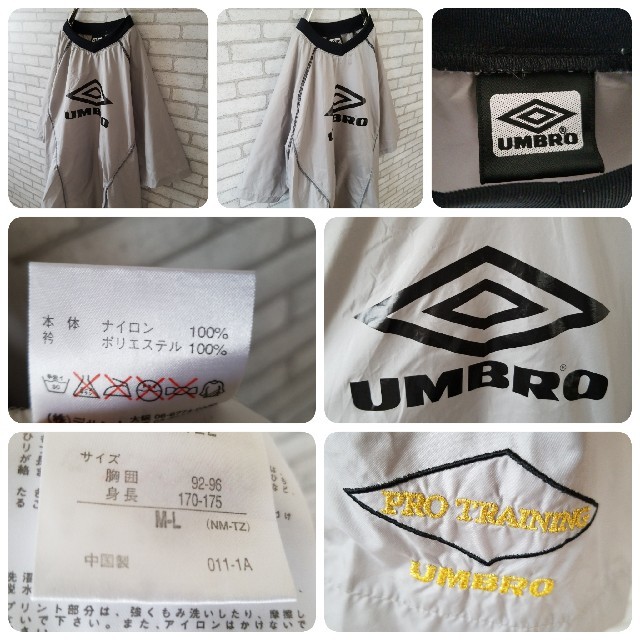 UMBRO(アンブロ)の希少 ヴィンテージ 薄手 アンブロ 七分丈 ナイロンジャケット ビックロゴ  メンズのジャケット/アウター(ナイロンジャケット)の商品写真