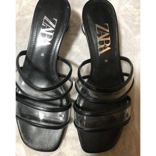 ザラ(ZARA)のZARA ザラ クリアヒールサンダル 35 美品(サンダル)