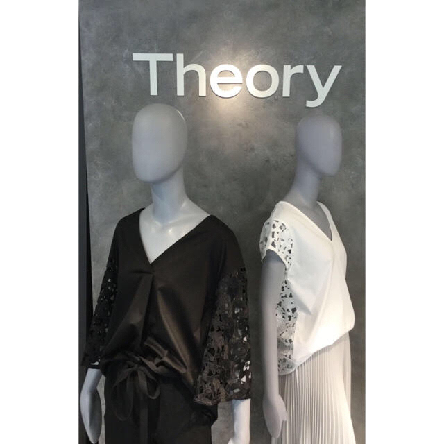 theory(セオリー)のセオリー  袖レーストップス  ブラック セオリーリュクス  レディースのトップス(カットソー(長袖/七分))の商品写真