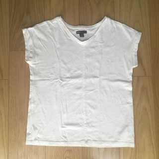 ギャップ(GAP)のGAP 白　Vネック　Tシャツ　フレンチスリーブ(Tシャツ(半袖/袖なし))