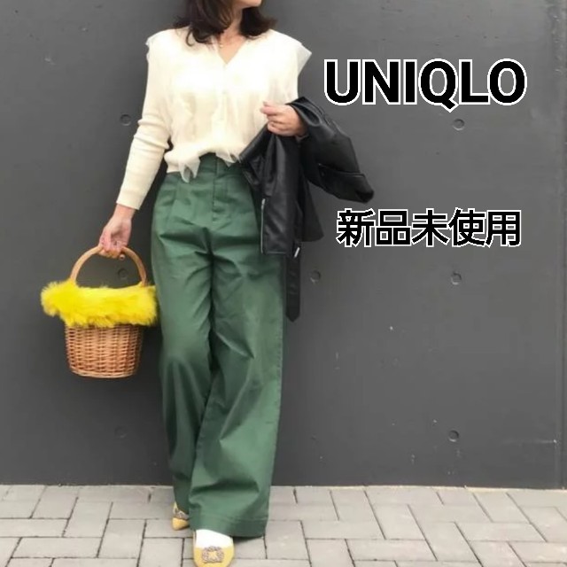 Uniqlo 新品 Uniqlo ハイウエストチノワイドパンツの通販 By Yuki S Shop ユニクロならラクマ