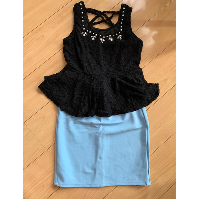 専用♡タイトスカート 水色 レディースのスカート(ひざ丈スカート)の商品写真