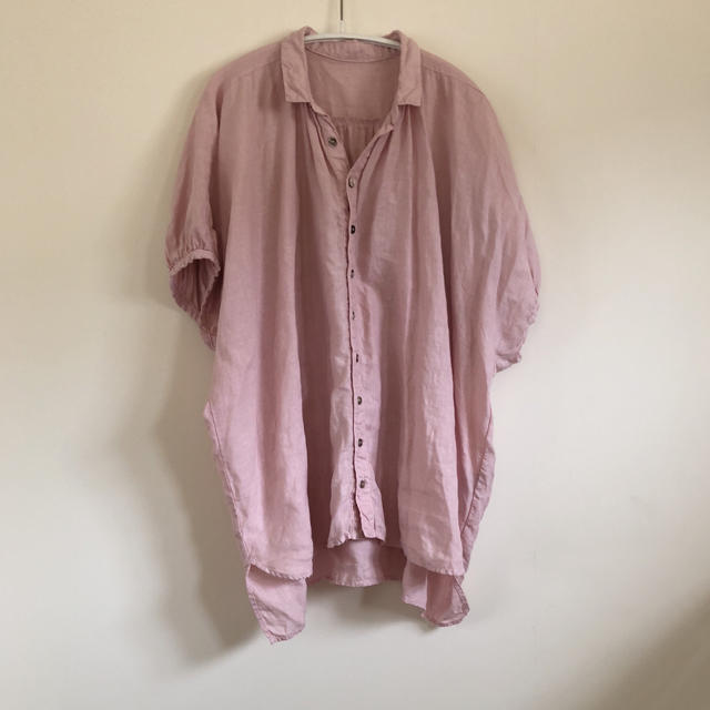 nest Robe︎♥︎サクラ染めパフィーブラウス nest Robe - 今期 ネストローブ リネンパフィーブラウス ピンク