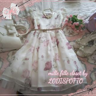 ロディスポット(LODISPOTTO)の♡mille fille closetミルフィーユクロゼット♡お花レースワンピ♡(ひざ丈ワンピース)