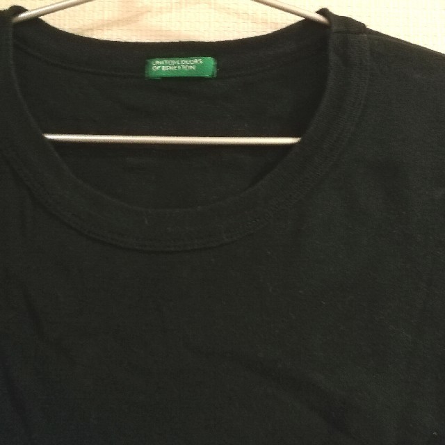 BENETTON(ベネトン)のベネトンBENETTONバックプリントロゴTシャツティーブラックサイズL メンズのトップス(Tシャツ/カットソー(半袖/袖なし))の商品写真