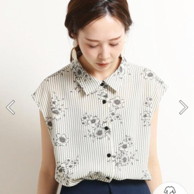 IENA(イエナ)のイエナ フラワーストライプシャツ レディースのトップス(シャツ/ブラウス(半袖/袖なし))の商品写真
