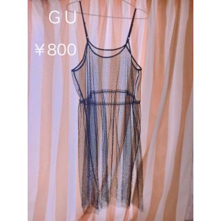 ジーユー(GU)のＧＵ ドットチュール ワンピース 👗(ひざ丈ワンピース)