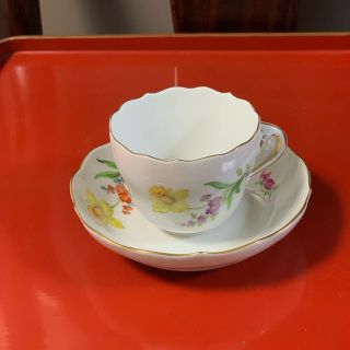 マイセン(MEISSEN)のマイセン  デミタスカップ  四つ花？  箱あります。(食器)