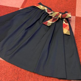 バーバリーブルーレーベル(BURBERRY BLUE LABEL)の美品♡クレストブリッジスカート(ひざ丈スカート)