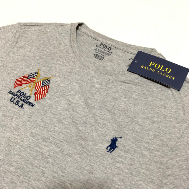 POLO RALPH LAUREN(ポロラルフローレン)のPOLO RALPH LAUREN Tシャツ /クロス星条旗 Gra メンズのトップス(Tシャツ/カットソー(半袖/袖なし))の商品写真