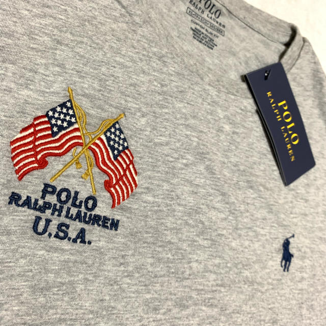 POLO RALPH LAUREN(ポロラルフローレン)のPOLO RALPH LAUREN Tシャツ /クロス星条旗 Gra メンズのトップス(Tシャツ/カットソー(半袖/袖なし))の商品写真