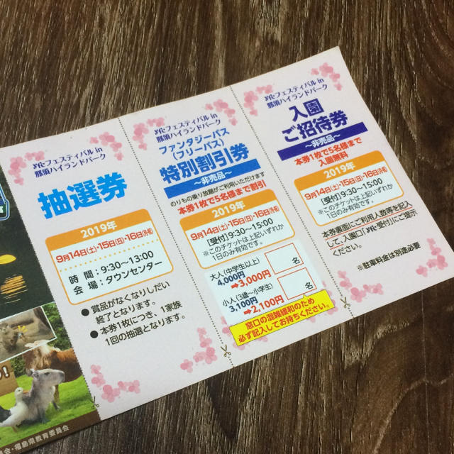 那須ハイランドパーク 読売 チケットの施設利用券(遊園地/テーマパーク)の商品写真