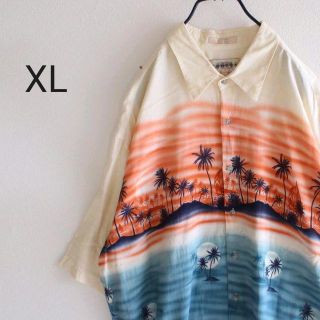 US MODA CAMPIA MODA 風景 総柄 デザイン シャツ XL(シャツ)