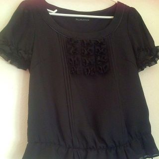 ウィルセレクション(WILLSELECTION)の【美品】ウィルセレクション♡黒ブラウス♡(シャツ/ブラウス(半袖/袖なし))