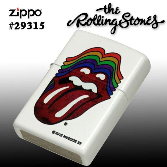 ZIPPO(ジッポー)のzippo(ジッポーライター)ローリング・ストーンズ 29315 ホワイトマット メンズのファッション小物(タバコグッズ)の商品写真