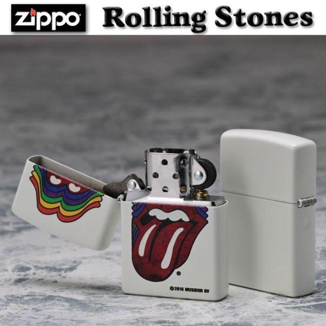 ZIPPO(ジッポー)のzippo(ジッポーライター)ローリング・ストーンズ 29315 ホワイトマット メンズのファッション小物(タバコグッズ)の商品写真