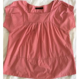 ザラ(ZARA)のZARA パフスリーブ ピンクブラウス size S(シャツ/ブラウス(半袖/袖なし))