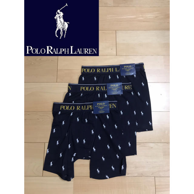 Ralph Lauren(ラルフローレン)の【新品未使用】ラルフローレン Ralph Lauren ボクサーパンツ 3枚 メンズのアンダーウェア(ボクサーパンツ)の商品写真