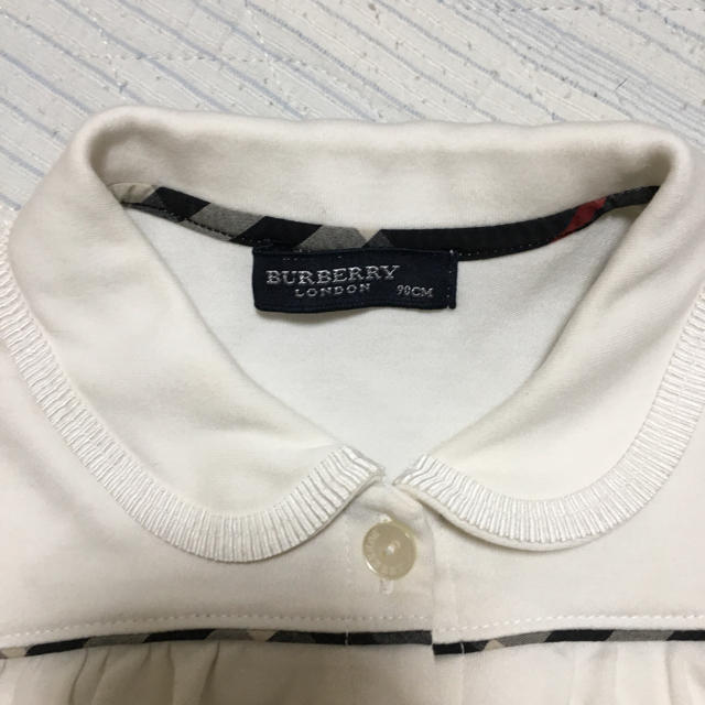 BURBERRY(バーバリー)のバーバリー 半袖シャツ 襟付き 90 ホワイト マークあり ブラウス キッズ/ベビー/マタニティのキッズ服男の子用(90cm~)(Tシャツ/カットソー)の商品写真