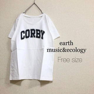 アースミュージックアンドエコロジー(earth music & ecology)のearth music&ecology⭐️新品⭐️カレッジロゴTシャツ(Tシャツ(半袖/袖なし))