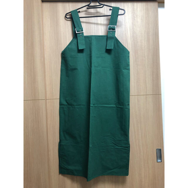 ジャンパースカート　ワンピース　グリーン レディースのスカート(その他)の商品写真