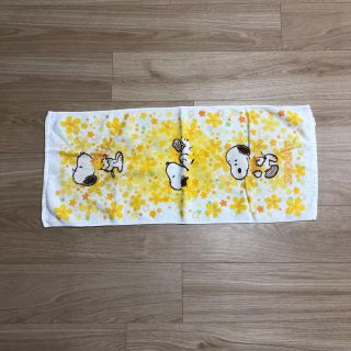 スヌーピー(SNOOPY)のスヌーピー タオル イエロー花柄(タオル)