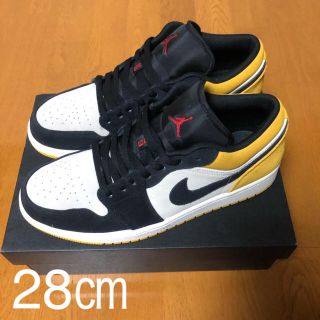 ナイキ(NIKE)のnike airjordan1 low イエロー(スニーカー)