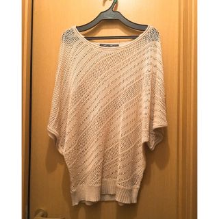 夏服】ベージュ　ゴールド サマー ニット トップス  ドルマン 重ね着 (カットソー(半袖/袖なし))