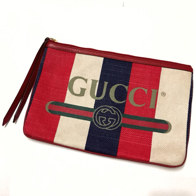 Gucci(グッチ)のGUCCI シルヴィ ストライプ クラッチバッグ レディースのバッグ(クラッチバッグ)の商品写真