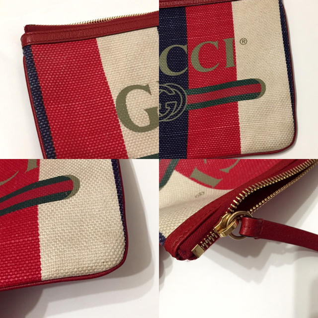 Gucci(グッチ)のGUCCI シルヴィ ストライプ クラッチバッグ レディースのバッグ(クラッチバッグ)の商品写真