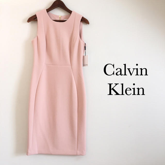 【送料無料/即納】  Calvin Klein ワンピース 薄ピンク カルバンクライン 新品 - ひざ丈ワンピース