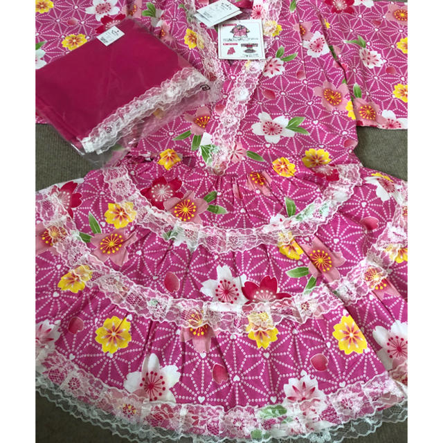 女児浴衣    130 キッズ/ベビー/マタニティのキッズ服女の子用(90cm~)(甚平/浴衣)の商品写真