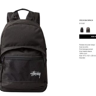 ステューシー(STUSSY)のSTUSSY リュック新品正規品 再入荷 早い者勝ち(バッグパック/リュック)