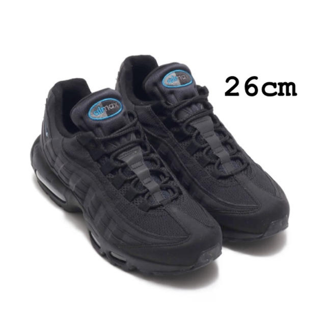 NIKE(ナイキ)のNIKE AIR MAX 95 black imperial blue 26cm メンズの靴/シューズ(スニーカー)の商品写真