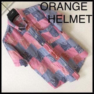 ◆ORANGE HELMET オレンジヘルメット◆パッチワーク バンダナ シャツ(シャツ)