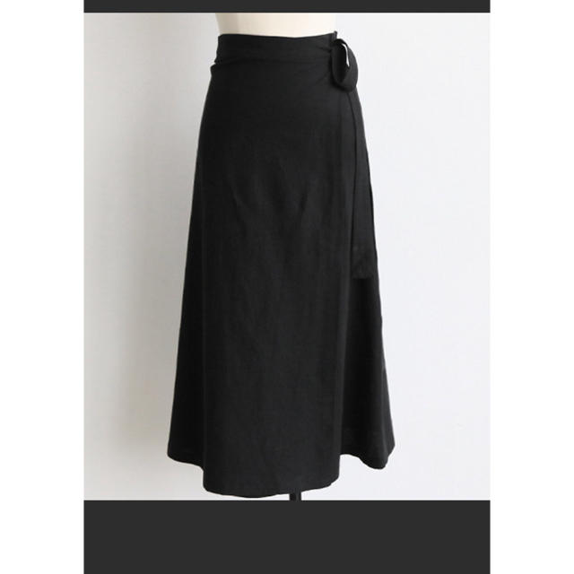 ナンニング9     Ａライン リネン巻きスカート レディースのスカート(ロングスカート)の商品写真