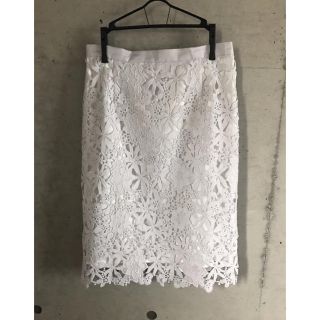 ジャスグリッティー(JUSGLITTY)のジャスグリッティ☆美品☆お嬢様風レースタイトスカート(ひざ丈スカート)