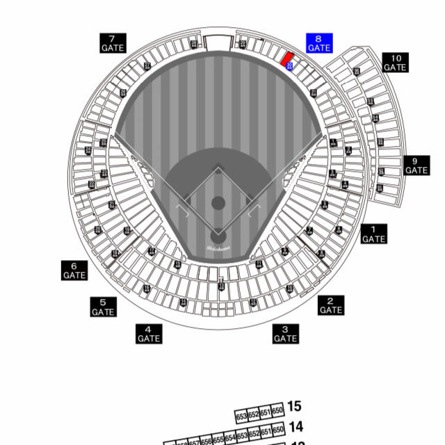 横浜DeNAベイスターズ(ヨコハマディーエヌエーベイスターズ)の【通路側良席】横浜スタジアム 横浜DeNA×中日戦 8/9 チケットのスポーツ(野球)の商品写真