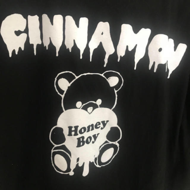 Honey Cinnamon(ハニーシナモン)のhoney   cinnamon  ユニセックスくま BIG Tシャツ ブラック レディースのトップス(Tシャツ(半袖/袖なし))の商品写真