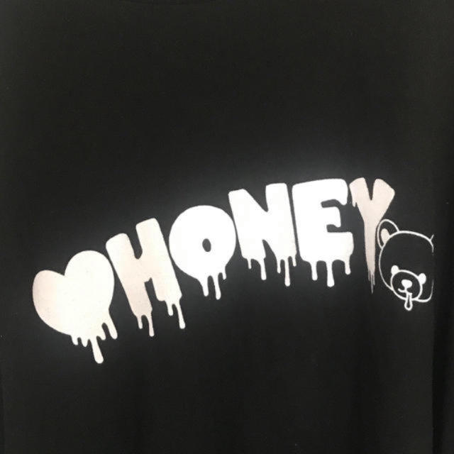 Honey Cinnamon(ハニーシナモン)のhoney   cinnamon  ユニセックスくま BIG Tシャツ ブラック レディースのトップス(Tシャツ(半袖/袖なし))の商品写真