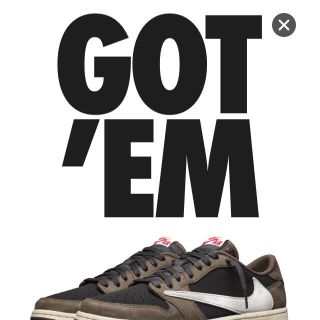 ナイキ(NIKE)のトラビス スコット ジョーダン1 LOW TRAVIS SCOTT(スニーカー)