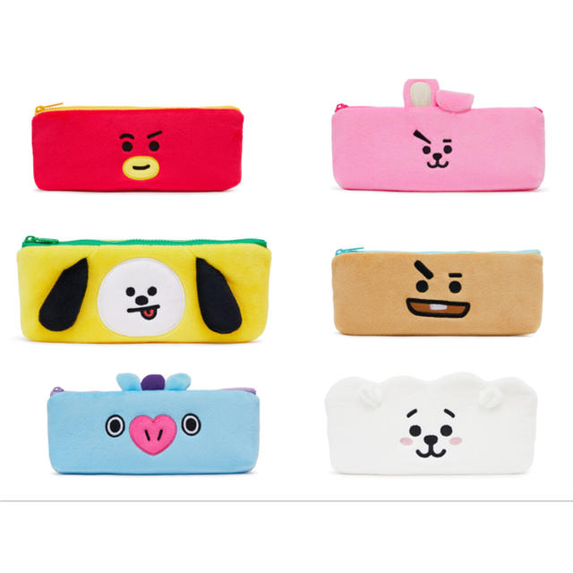 防弾少年団(BTS)(ボウダンショウネンダン)のBT21 ペンケース ポーチ 筆箱 インテリア/住まい/日用品の文房具(ペンケース/筆箱)の商品写真