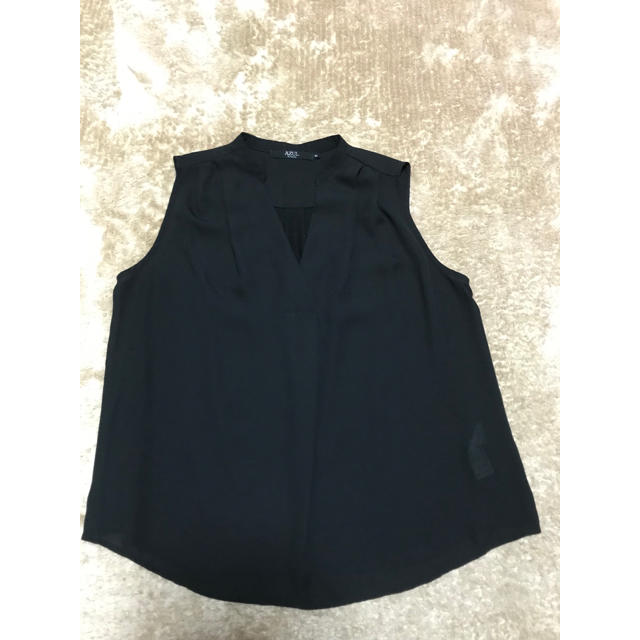 AZUL by moussy(アズールバイマウジー)のアズール ノースリーブ(黒) レディースのトップス(カットソー(半袖/袖なし))の商品写真