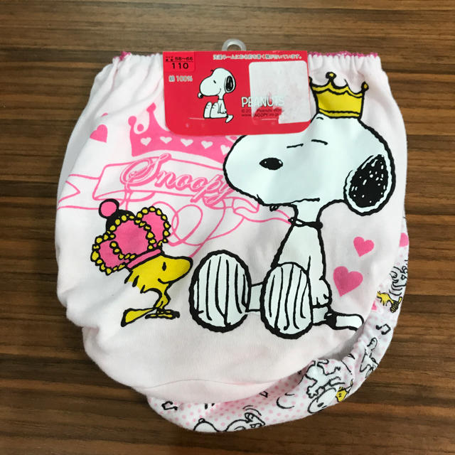 SNOOPY(スヌーピー)の新品 未使用 スヌーピー   パンツ2枚セット 110cm キッズ/ベビー/マタニティのキッズ服女の子用(90cm~)(下着)の商品写真