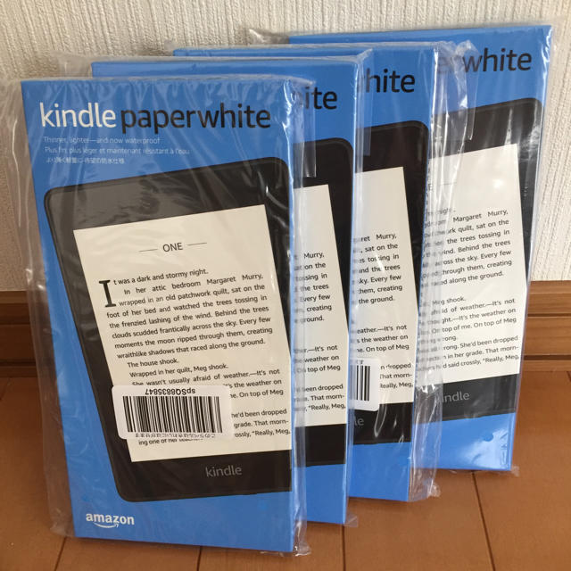 【新品未開封】最新kindle paperwhite  ４台セット（黒）スマホ/家電/カメラ