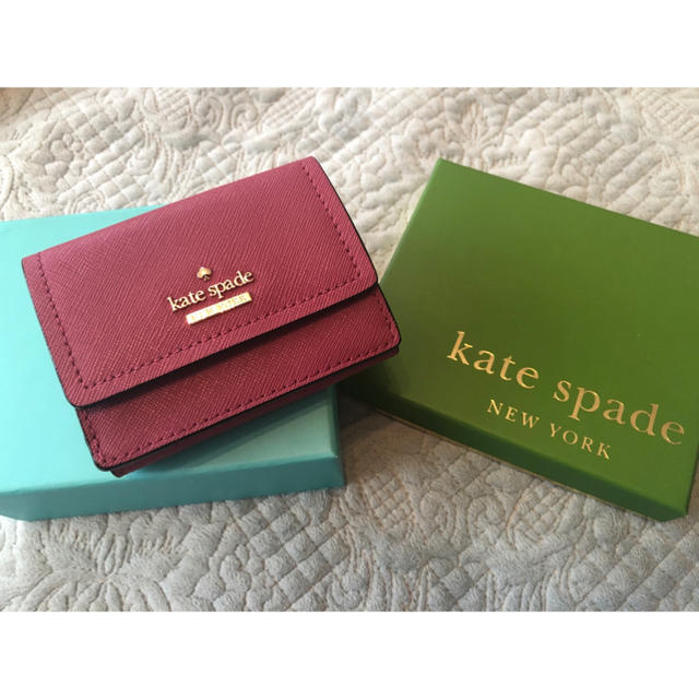 kate spade 3つ折り財布 ボルドー財布