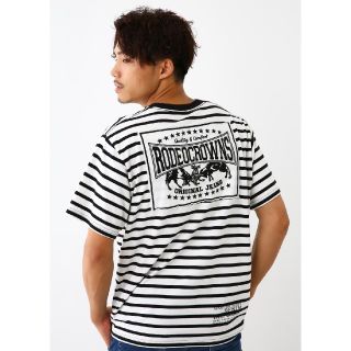 ロデオクラウンズワイドボウル(RODEO CROWNS WIDE BOWL)のメンズ柄ホワイトL(Tシャツ/カットソー(半袖/袖なし))