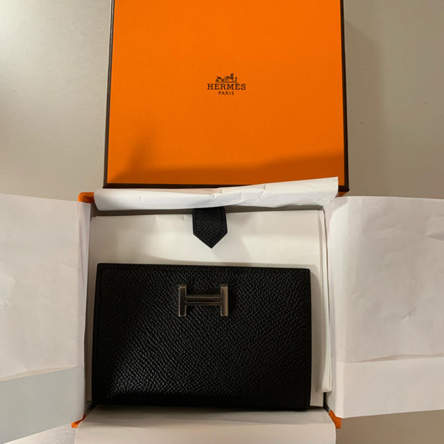 財布新品 エルメス  HERMES ベアン  ミニ 黒