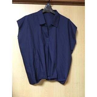 ショコラフィネローブ(chocol raffine robe)のchocol raffine robe  シャツ ブラウス ネイビー(シャツ/ブラウス(半袖/袖なし))