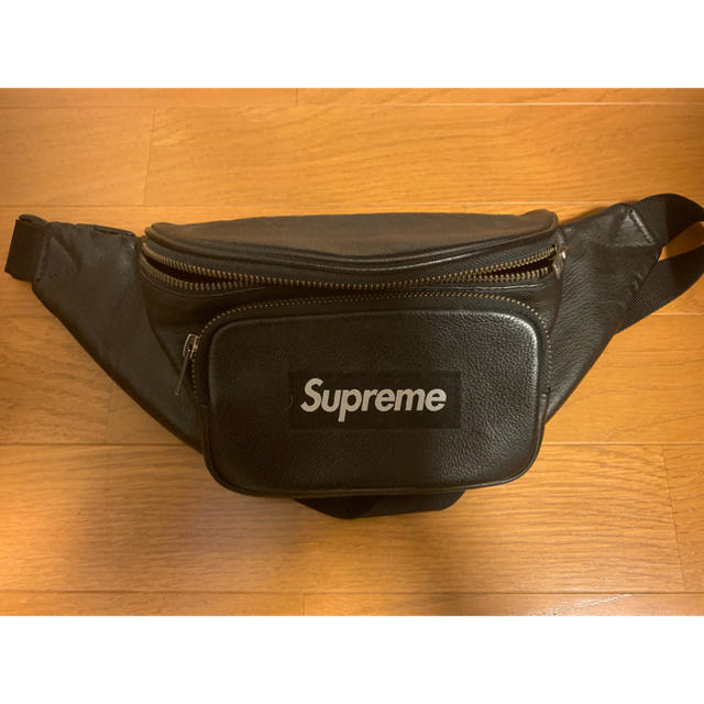 supreme leather waist bag